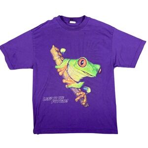 Vintage Little Rhymes Frog‎ T Shirt Purple Leap to the Future Graphic Tee